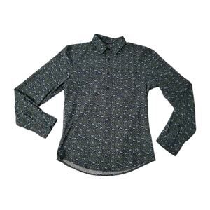 Apt 9 Mens S Premier Flex Performance Slim Fit Untucked Fit Floral Long Sleeve